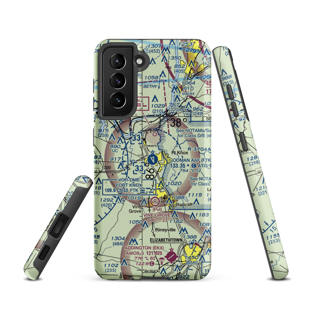 Godman Army Air Field (FTK) VFR Sectional Samsung Phone Case Samsung Galaxy S21 model shown