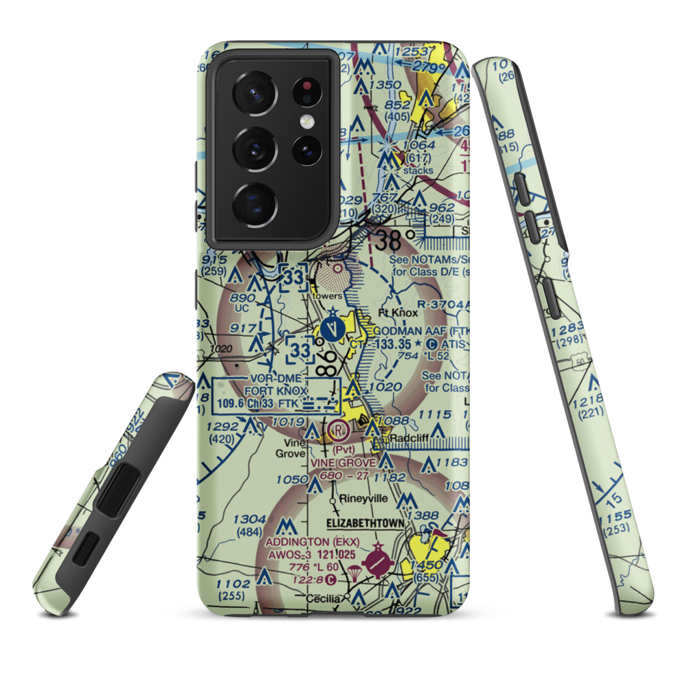 Godman Army Air Field (FTK) VFR Sectional Samsung Phone Case Samsung Galaxy S21 Ultra model shown