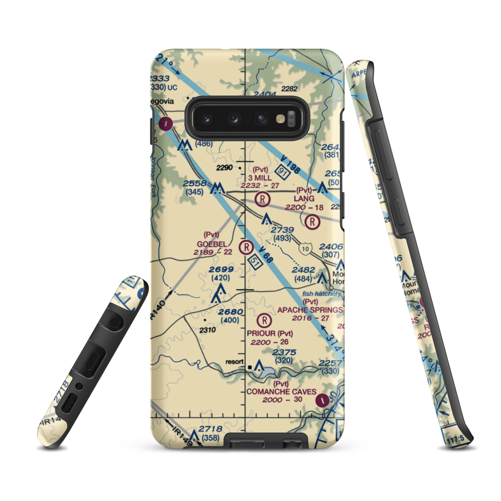 Goebel Field (4TS5) VFR Sectional Samsung Phone Case Samsung Galaxy S10 Plus model shown