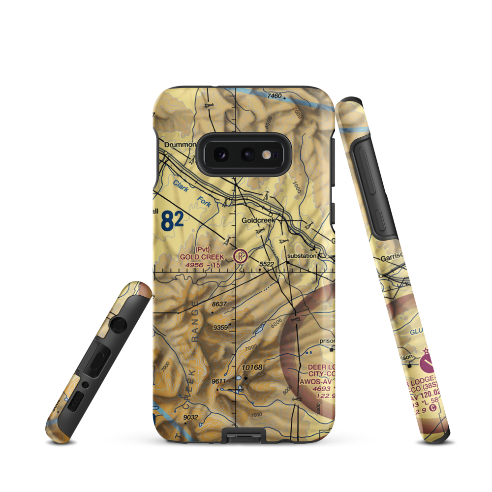 Gold Creek Airport (2MT9) VFR Sectional Samsung Phone Case Samsung Galaxy S10 Plus model shown