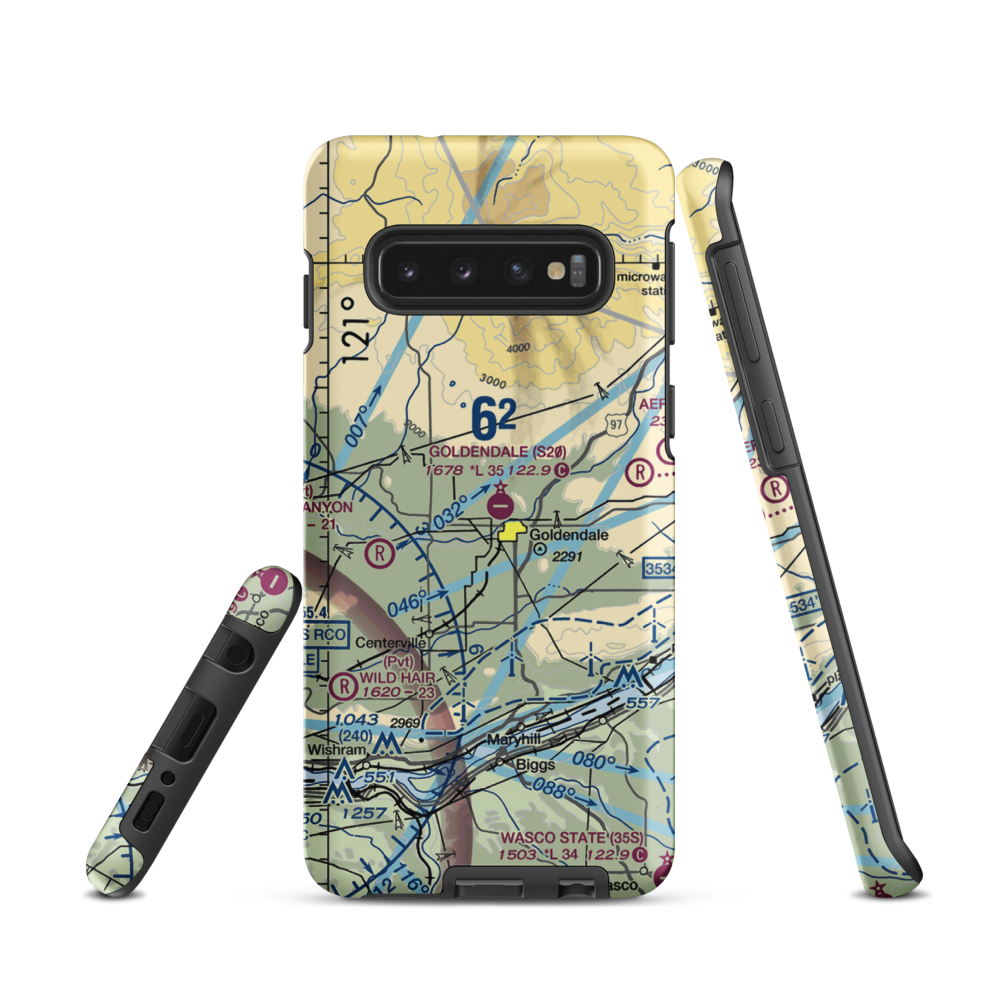 Goldendale Airport (S20) VFR Sectional Samsung Phone Case Samsung Galaxy S10 model shown