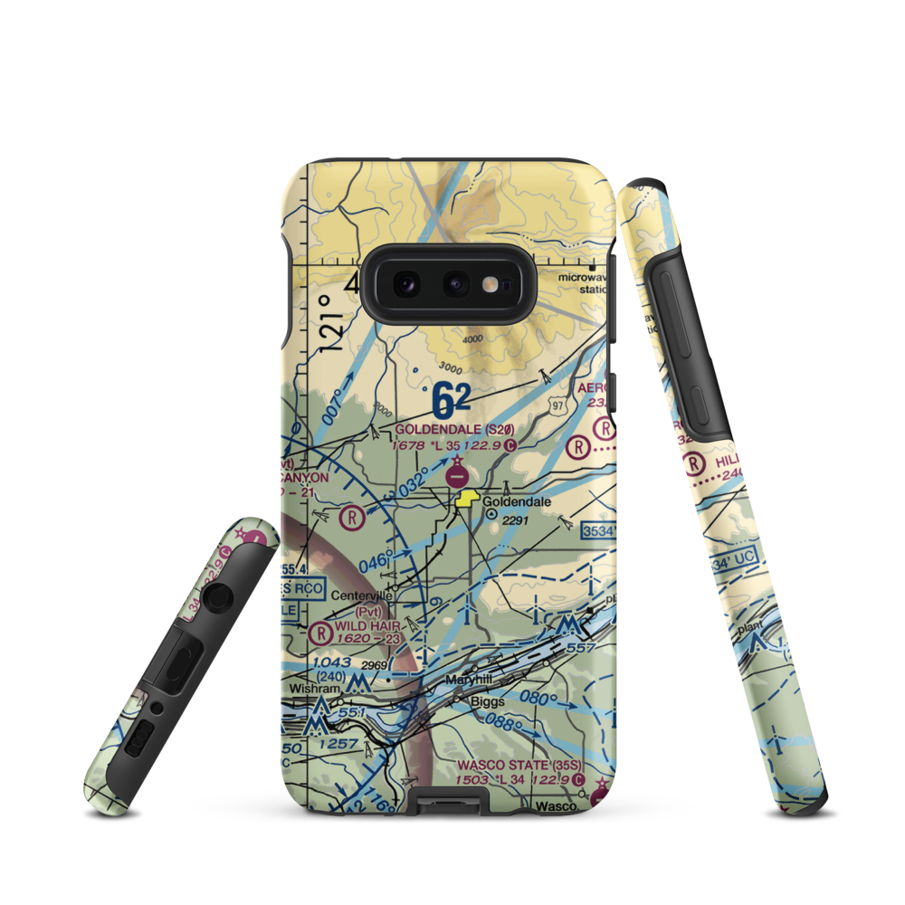 Goldendale Airport (S20) VFR Sectional Samsung Phone Case Samsung Galaxy S10e model shown