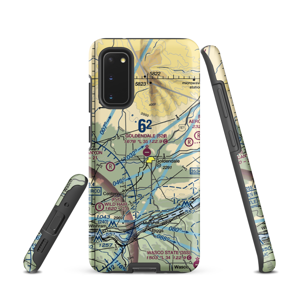 Goldendale Airport (S20) VFR Sectional Samsung Phone Case Samsung Galaxy S20 model shown