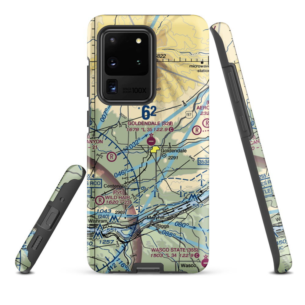 Goldendale Airport (S20) VFR Sectional Samsung Phone Case Samsung Galaxy S20 Ultra model shown