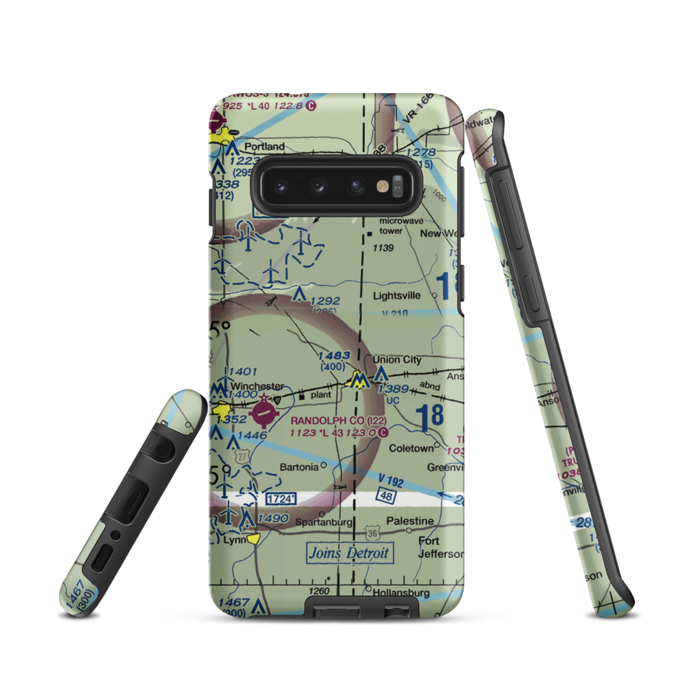 Good Earth Farm Strip (II73) VFR Sectional Samsung Phone Case Samsung Galaxy S10 model shown