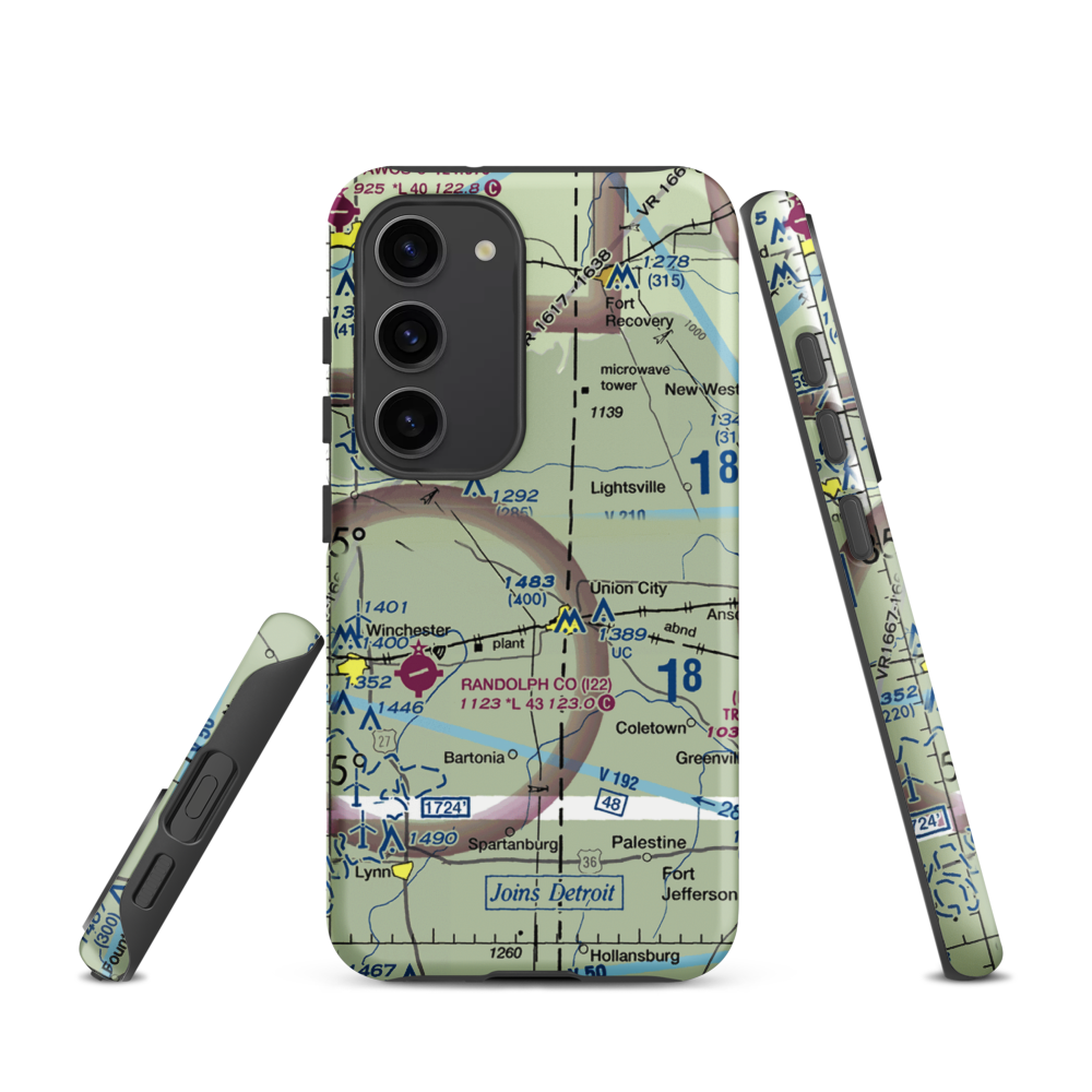 Good Earth Farm Strip (II73) VFR Sectional Samsung Phone Case Samsung Galaxy S23 model shown