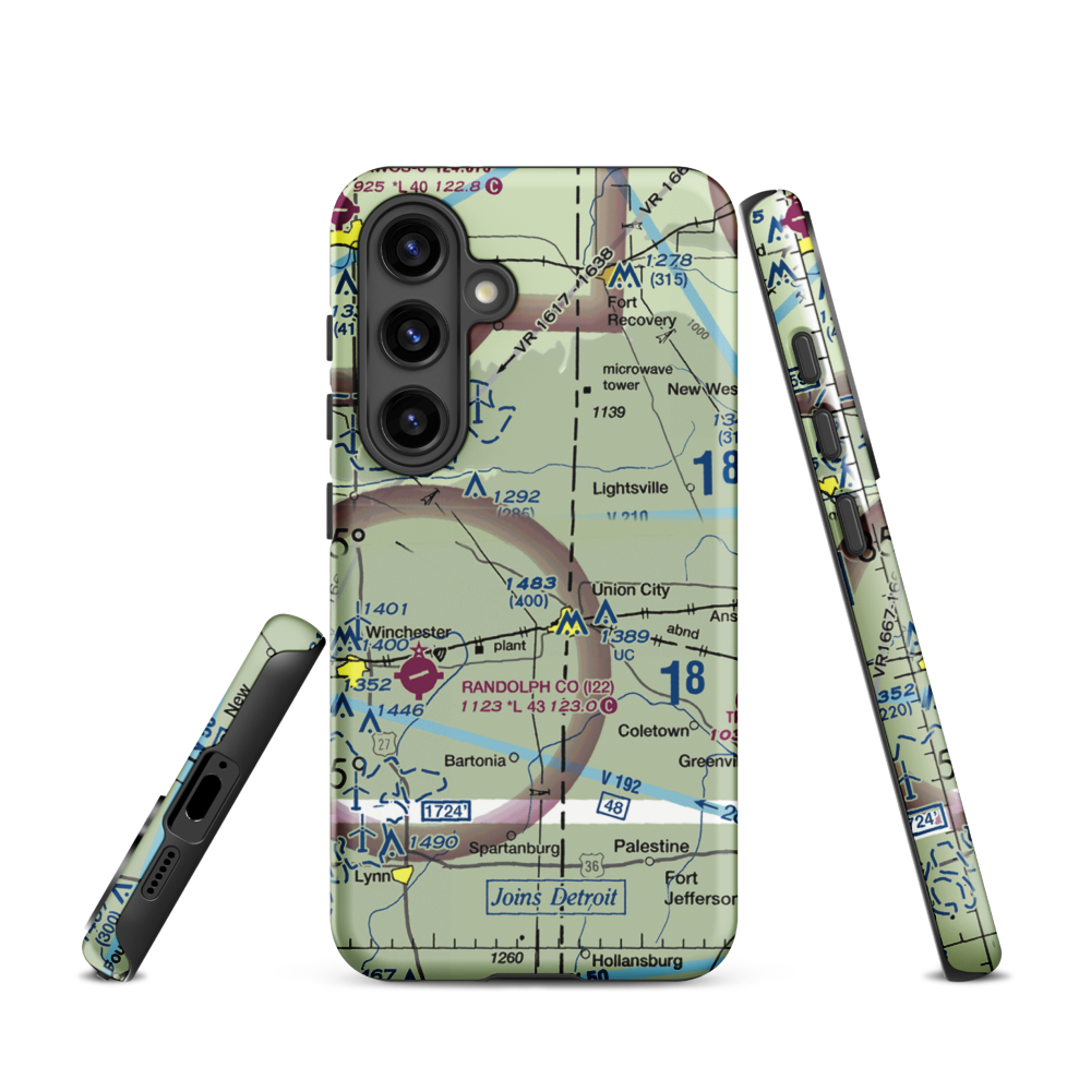 Good Earth Farm Strip (II73) VFR Sectional Samsung Phone Case Samsung Galaxy S24 model shown