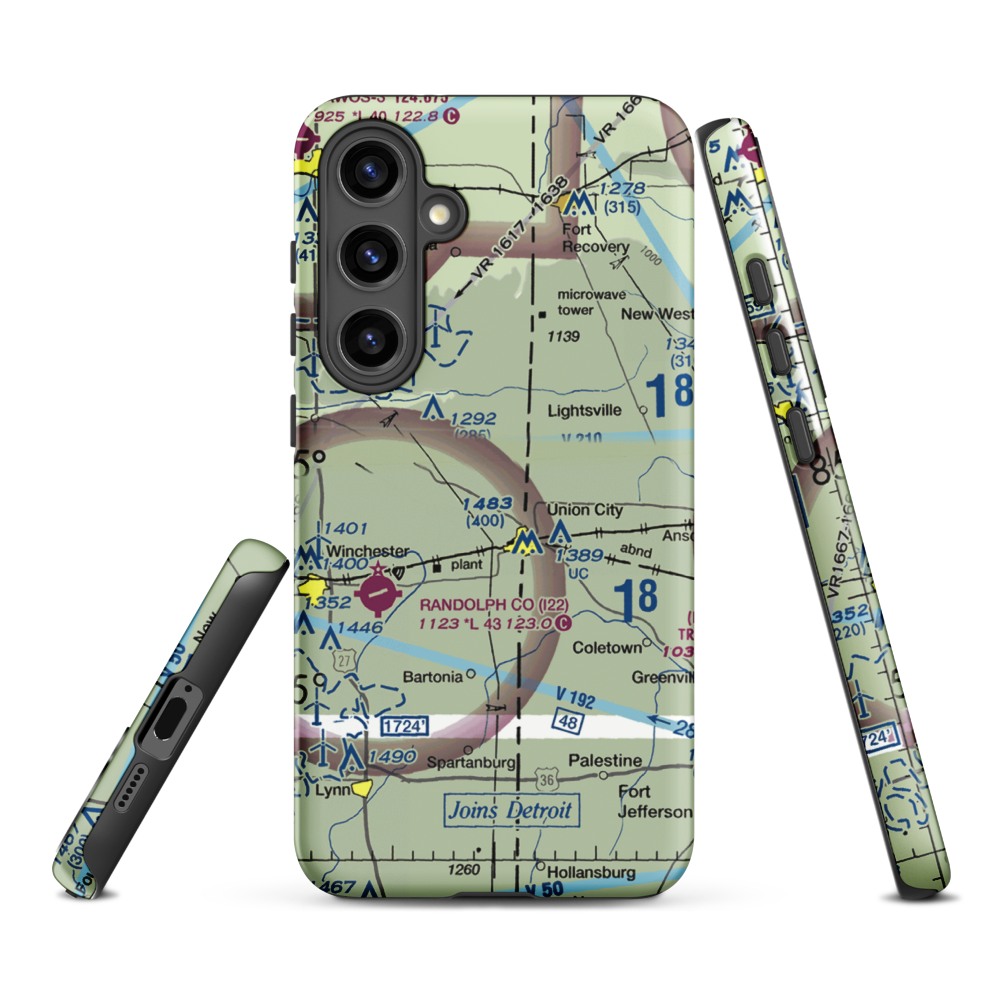 Good Earth Farm Strip (II73) VFR Sectional Samsung Phone Case Samsung Galaxy S24 Plus model shown