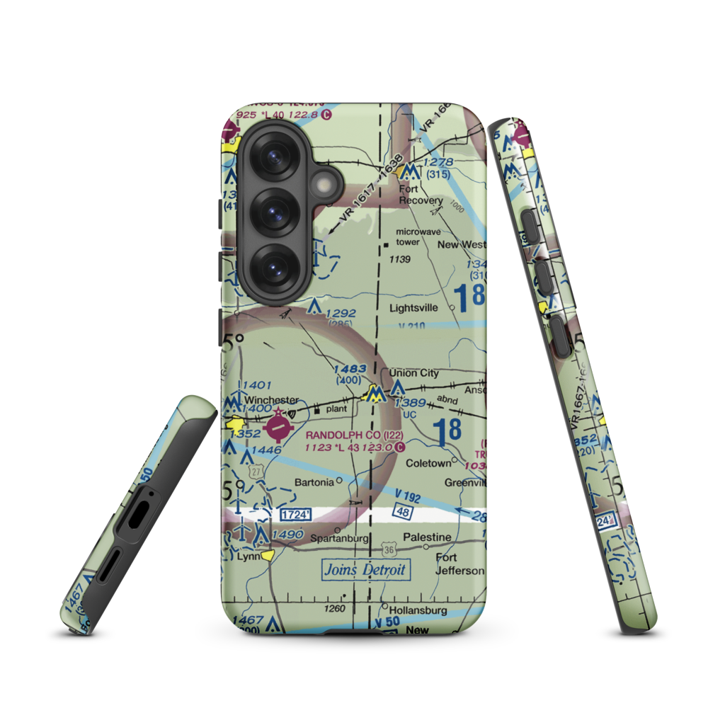 Good Earth Farm Strip (II73) VFR Sectional Samsung Phone Case Samsung Galaxy S25 model shown