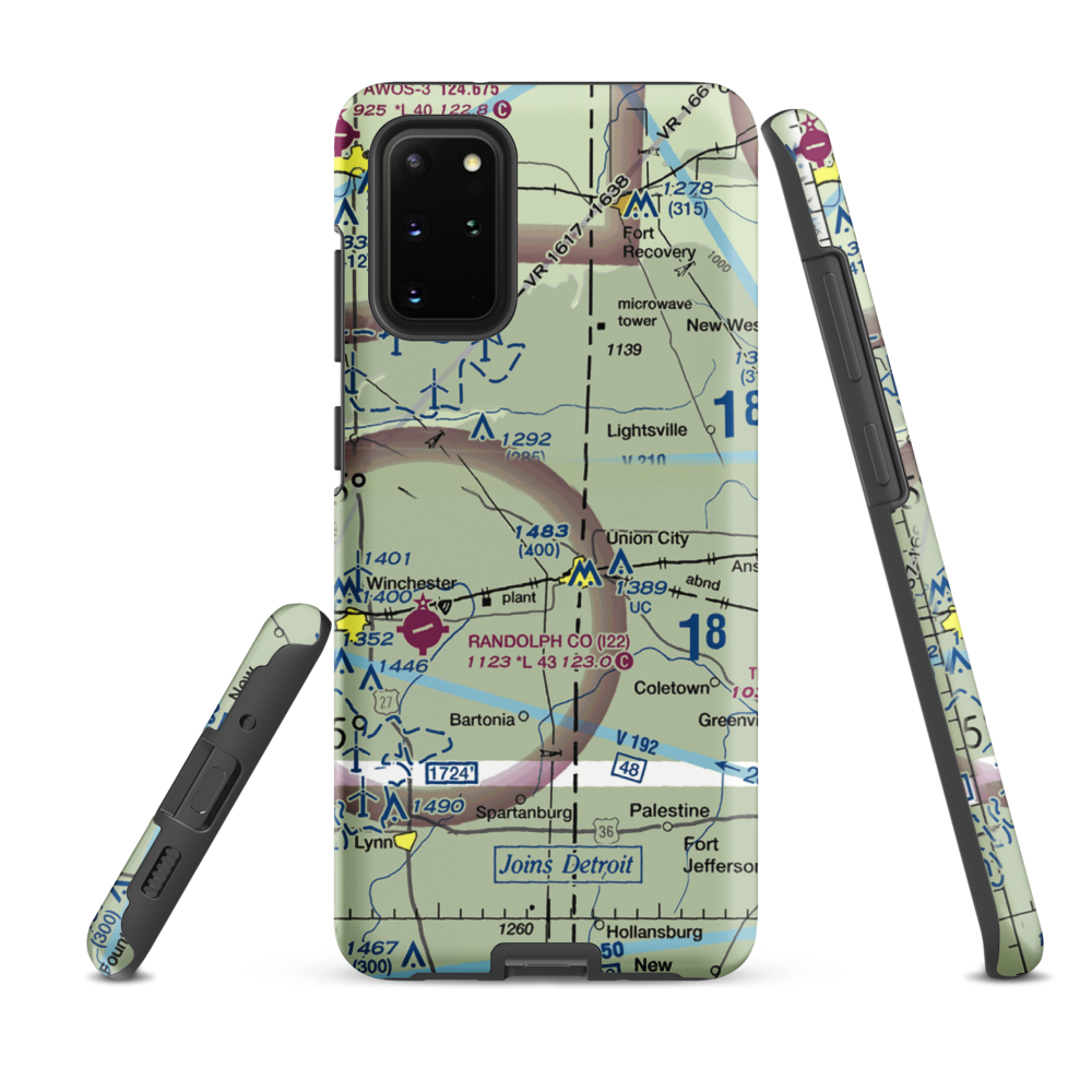 Good Earth Farm Strip (II73) VFR Sectional Samsung Phone Case Samsung Galaxy S20 Plus model shown