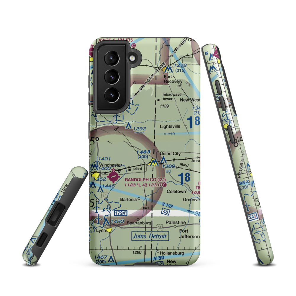 Good Earth Farm Strip (II73) VFR Sectional Samsung Phone Case Samsung Galaxy S21 model shown