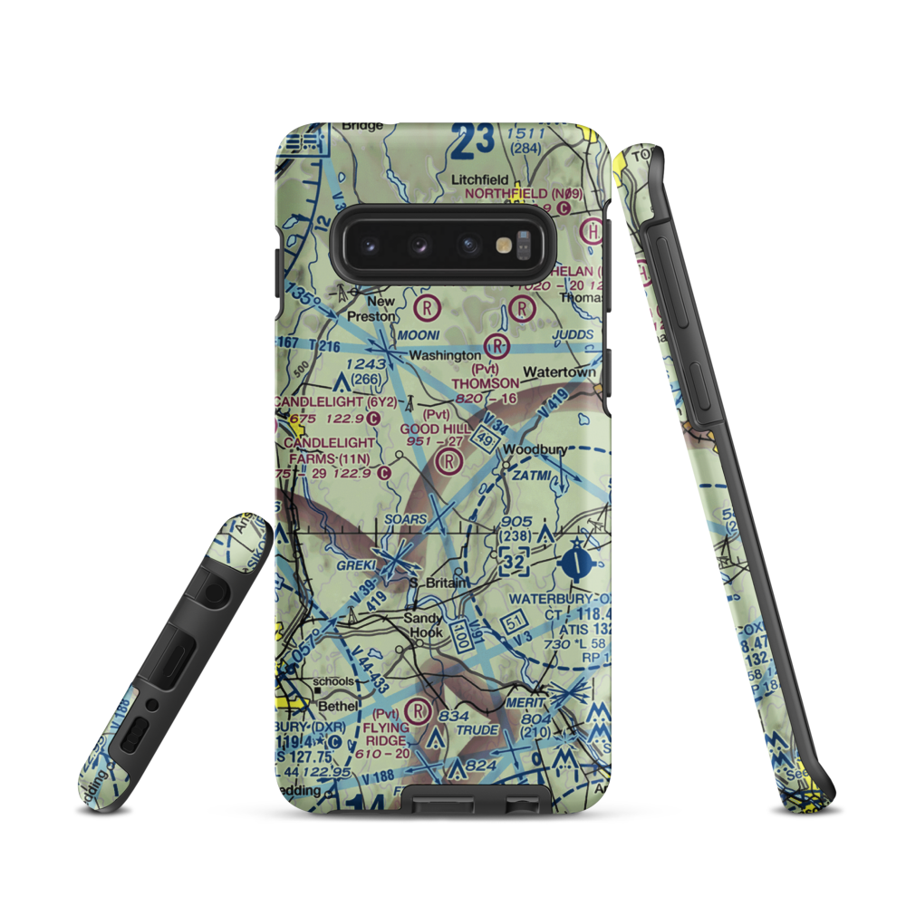 Good Hill Farm Airport (CT59) VFR Sectional Samsung Phone Case Samsung Galaxy S10 model shown