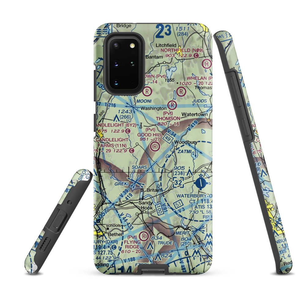 Good Hill Farm Airport (CT59) VFR Sectional Samsung Phone Case Samsung Galaxy S20 Plus model shown