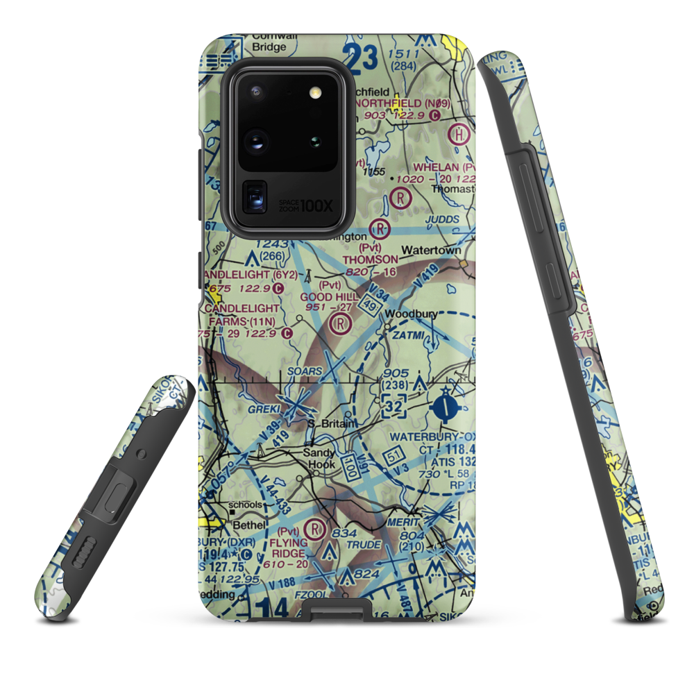 Good Hill Farm Airport (CT59) VFR Sectional Samsung Phone Case Samsung Galaxy S20 Ultra model shown
