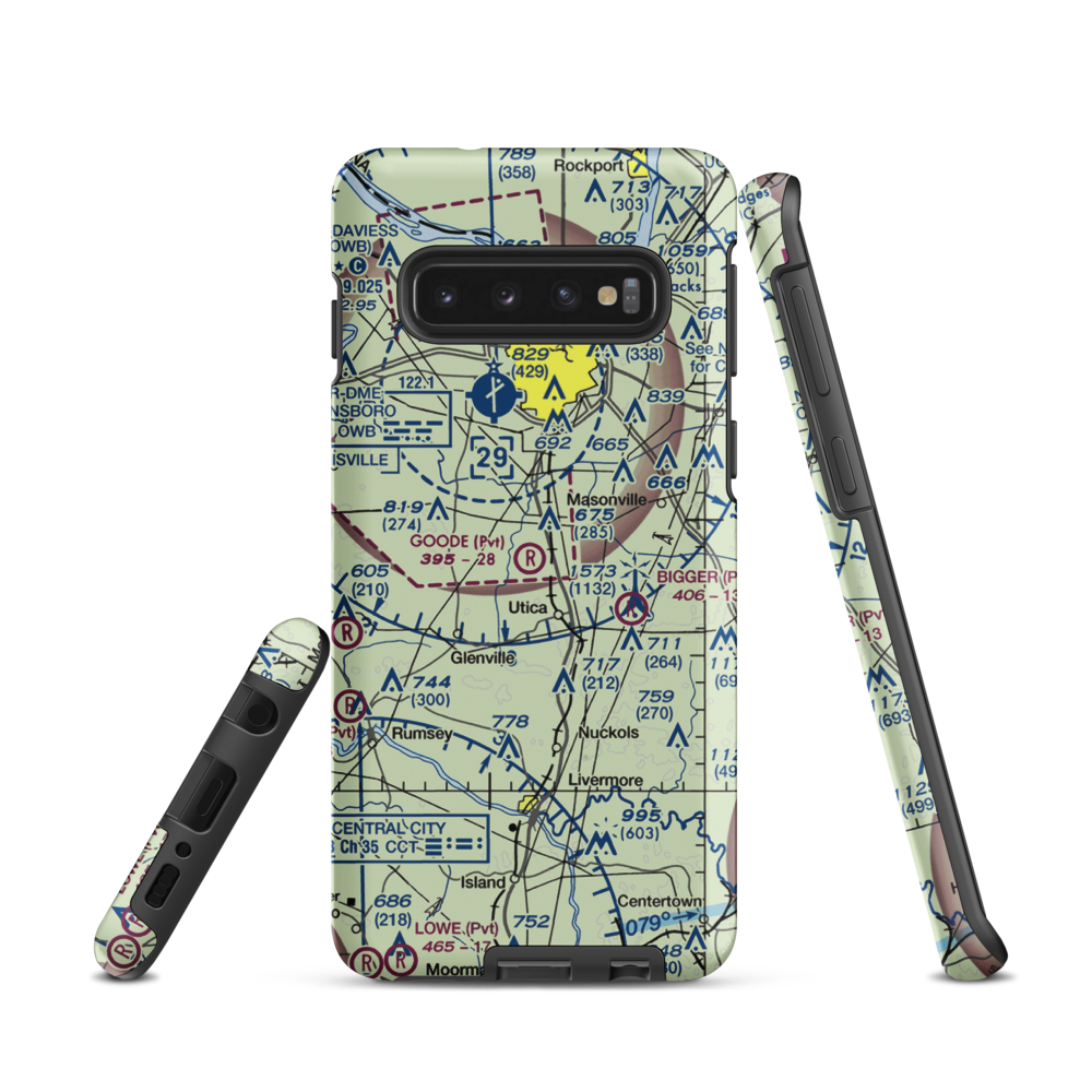 Goode Airpark (3KY1) VFR Sectional Samsung Phone Case Samsung Galaxy S10 model shown