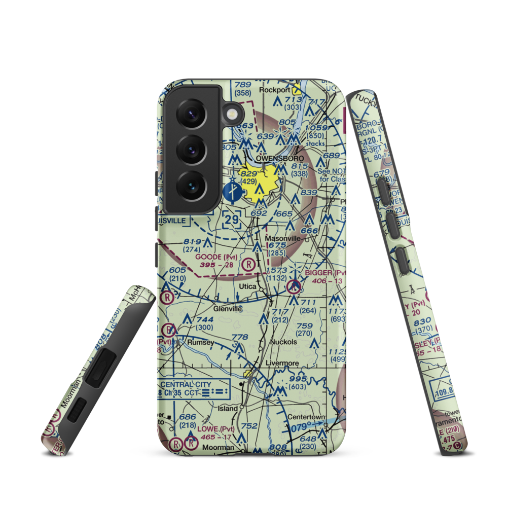 Goode Airpark (3KY1) VFR Sectional Samsung Phone Case Samsung Galaxy S22 model shown