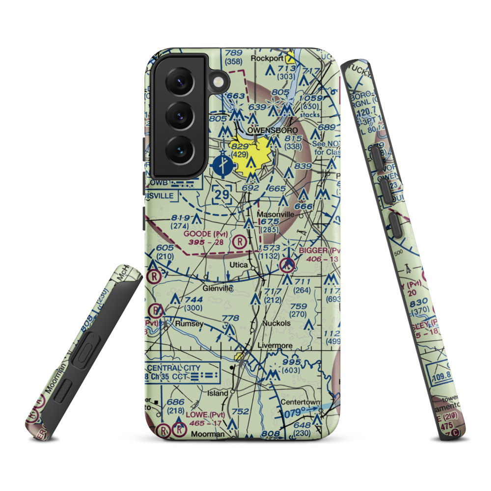 Goode Airpark (3KY1) VFR Sectional Samsung Phone Case Samsung Galaxy S22 Plus model shown