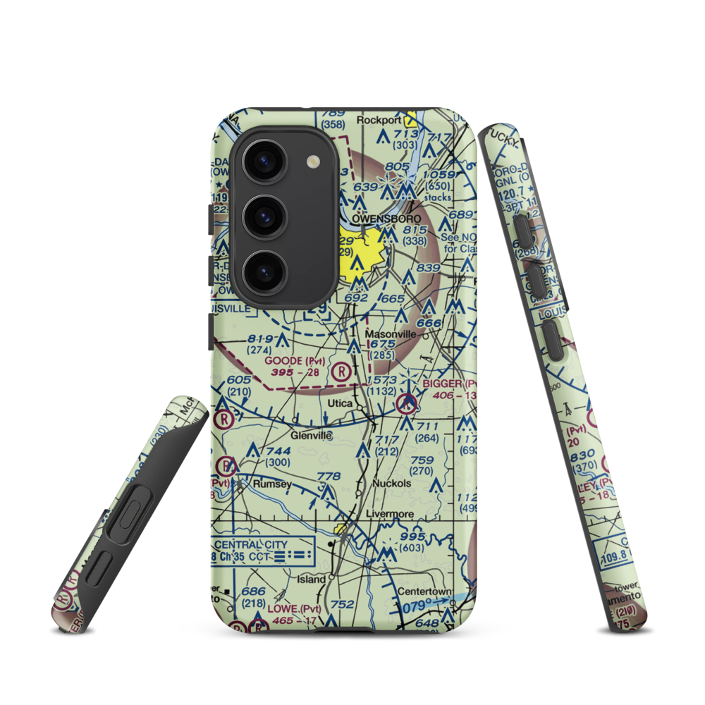 Goode Airpark (3KY1) VFR Sectional Samsung Phone Case Samsung Galaxy S23 model shown