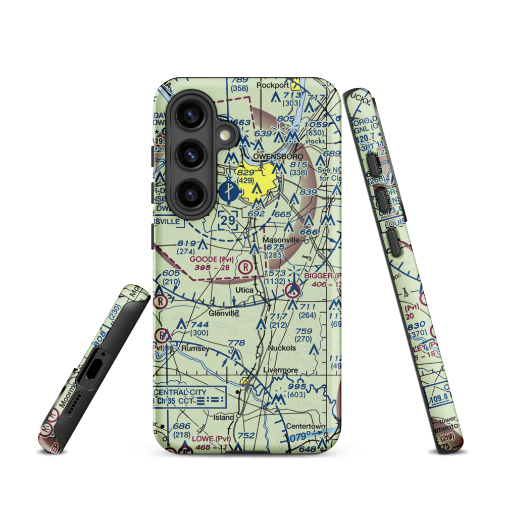 Goode Airpark (3KY1) VFR Sectional Samsung Phone Case Samsung Galaxy S24 model shown