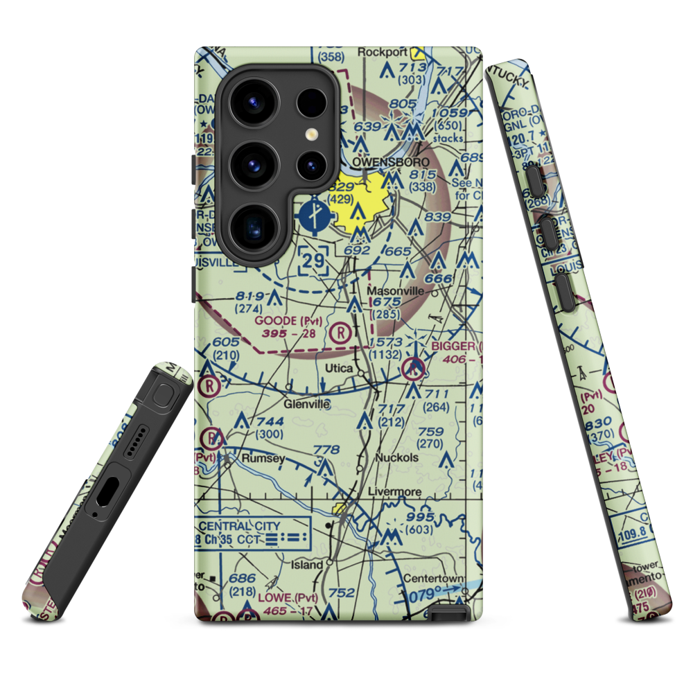 Goode Airpark (3KY1) VFR Sectional Samsung Phone Case Samsung Galaxy S24 Ultra model shown