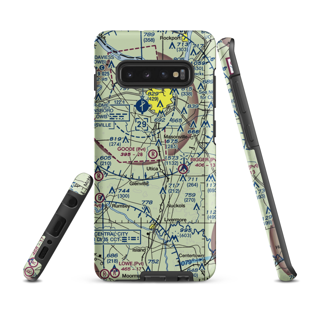 Goode Airpark (3KY1) VFR Sectional Samsung Phone Case Samsung Galaxy S10 Plus model shown