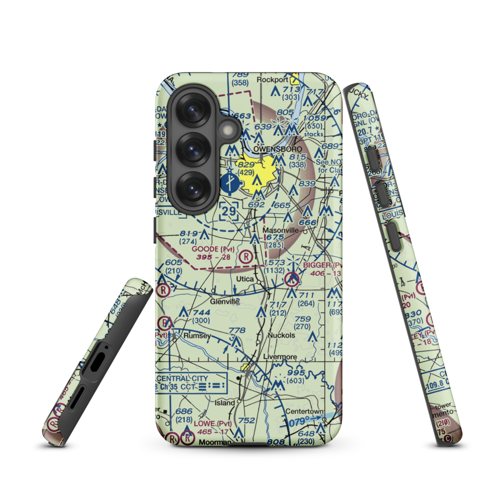 Goode Airpark (3KY1) VFR Sectional Samsung Phone Case Samsung Galaxy S25 model shown