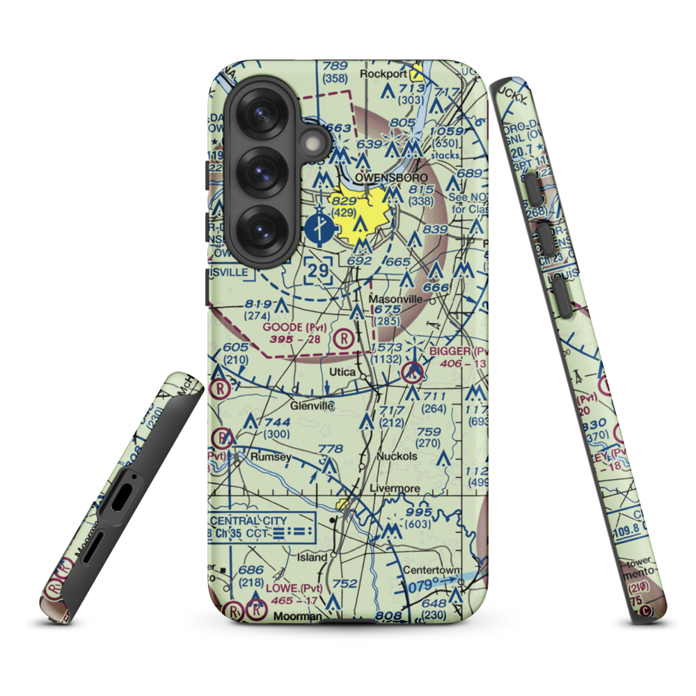 Goode Airpark (3KY1) VFR Sectional Samsung Phone Case Samsung Galaxy S25 Plus model shown