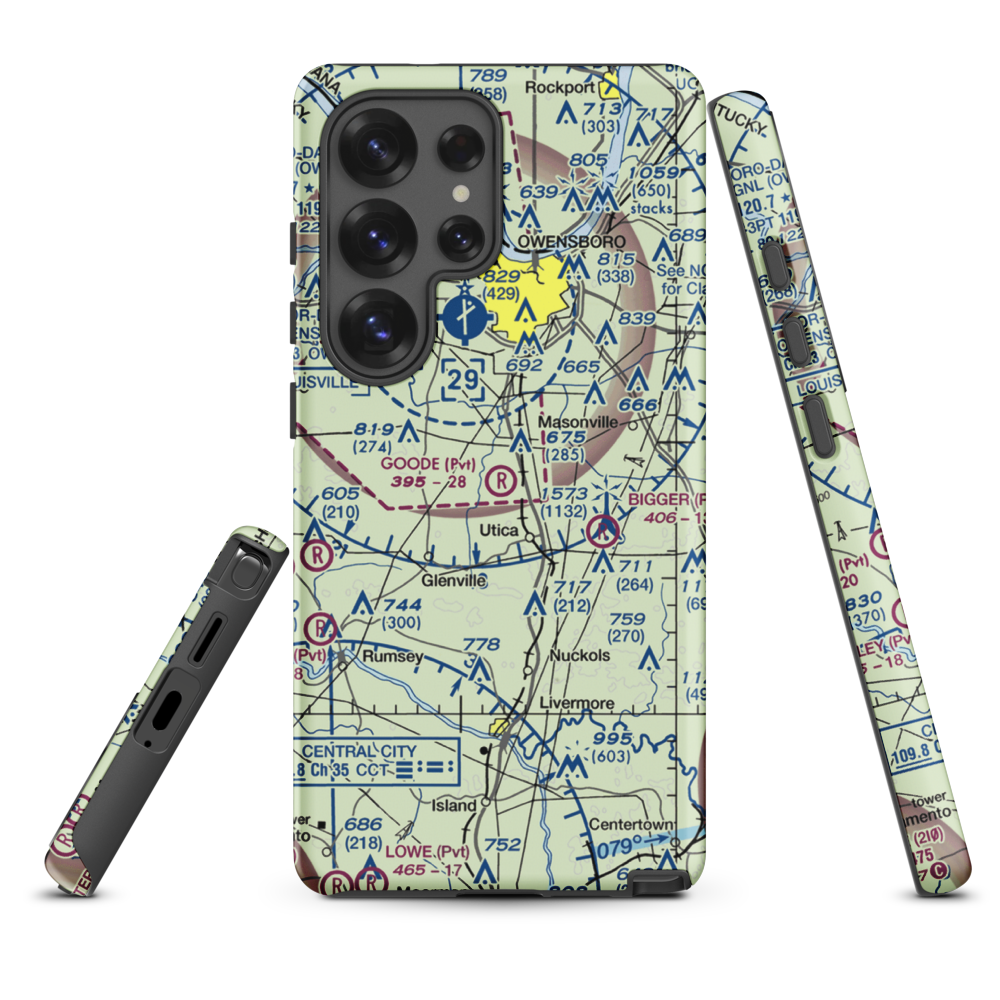 Goode Airpark (3KY1) VFR Sectional Samsung Phone Case Samsung Galaxy S25 Ultra model shown