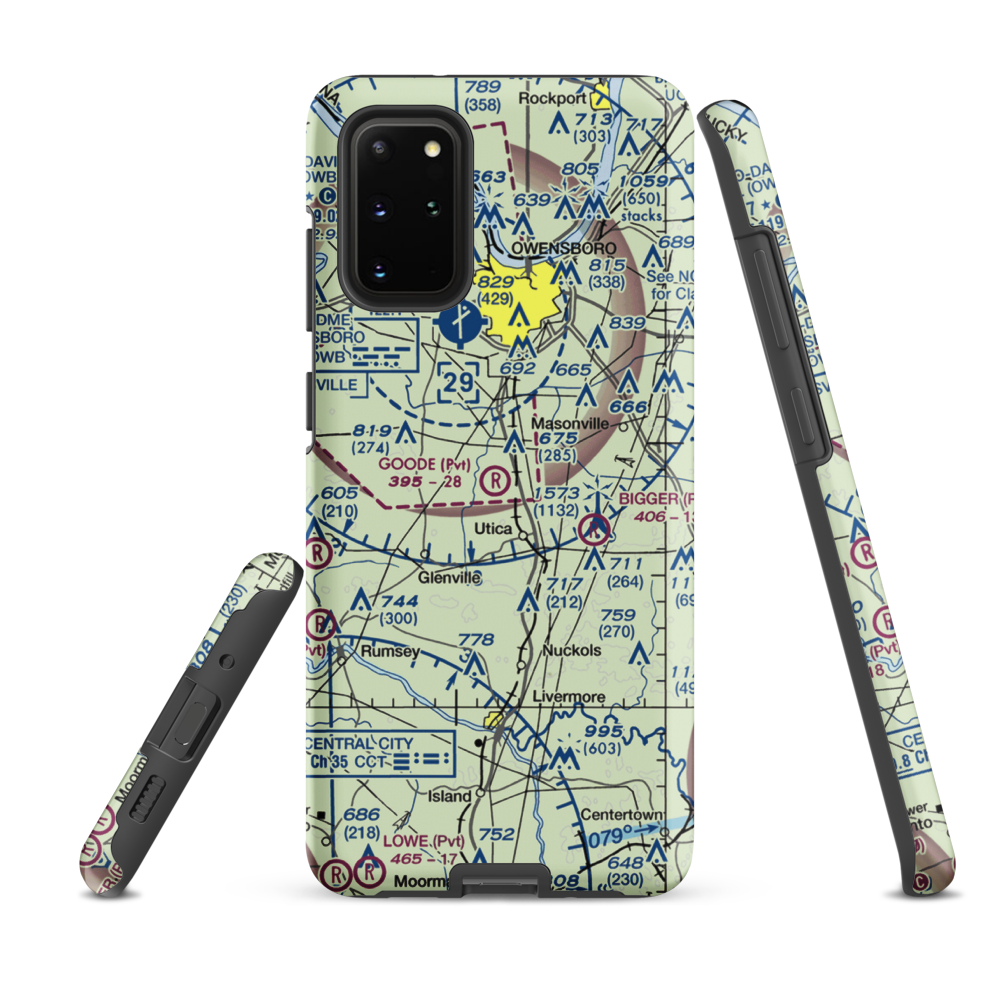 Goode Airpark (3KY1) VFR Sectional Samsung Phone Case Samsung Galaxy S20 Plus model shown