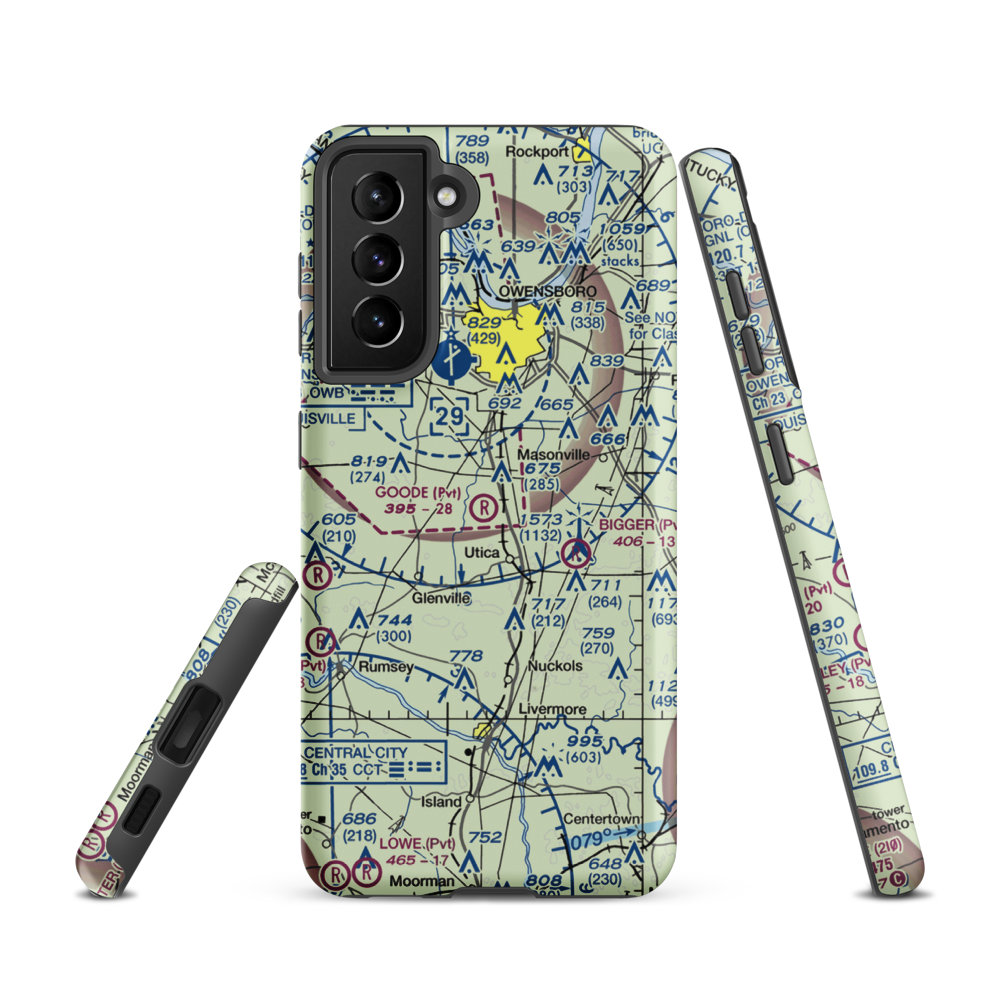 Goode Airpark (3KY1) VFR Sectional Samsung Phone Case Samsung Galaxy S21 model shown