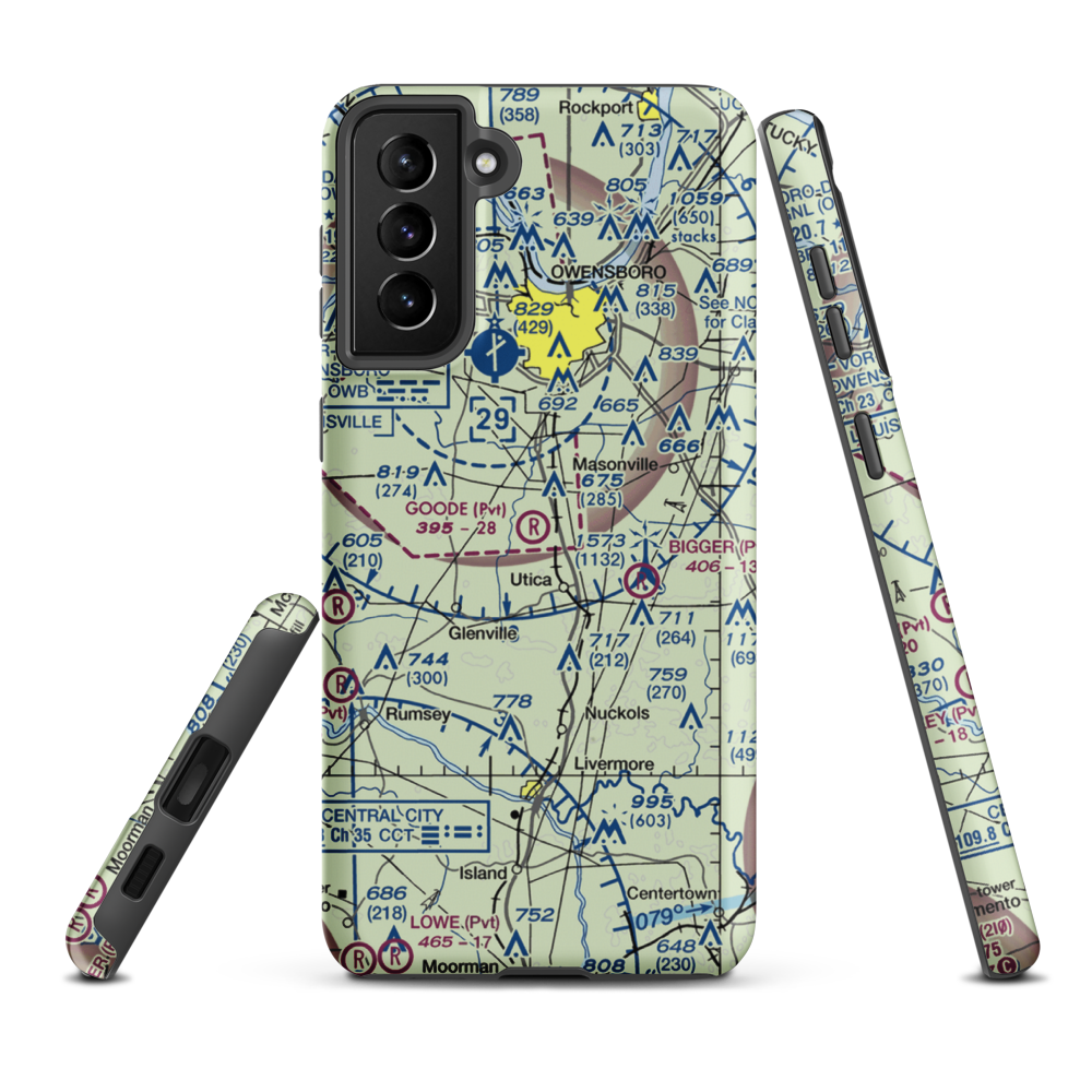 Goode Airpark (3KY1) VFR Sectional Samsung Phone Case Samsung Galaxy S21 Plus model shown