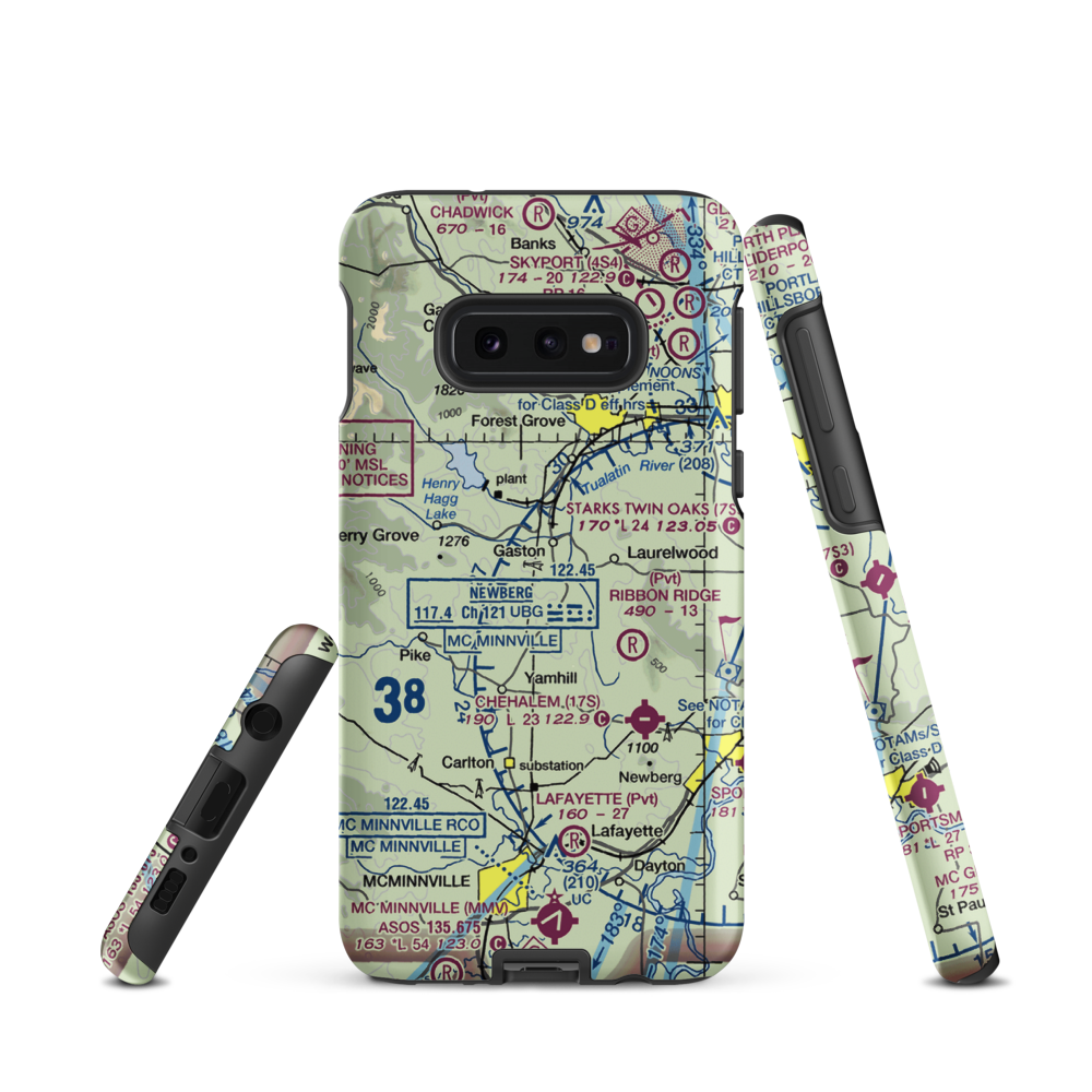 Goodin Creek Airport (70OR) VFR Sectional Samsung Phone Case Samsung Galaxy S10e model shown