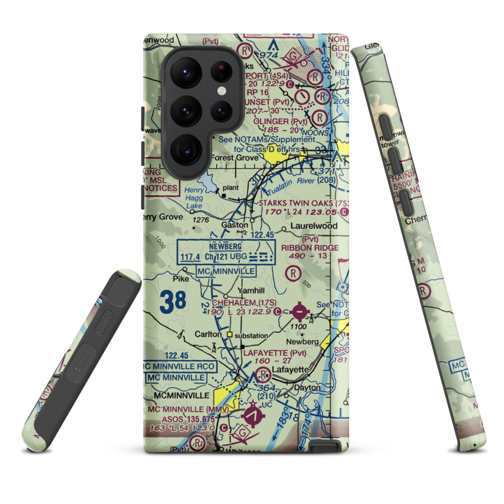 Goodin Creek Airport (70OR) VFR Sectional Samsung Phone Case Samsung Galaxy S22 Ultra model shown