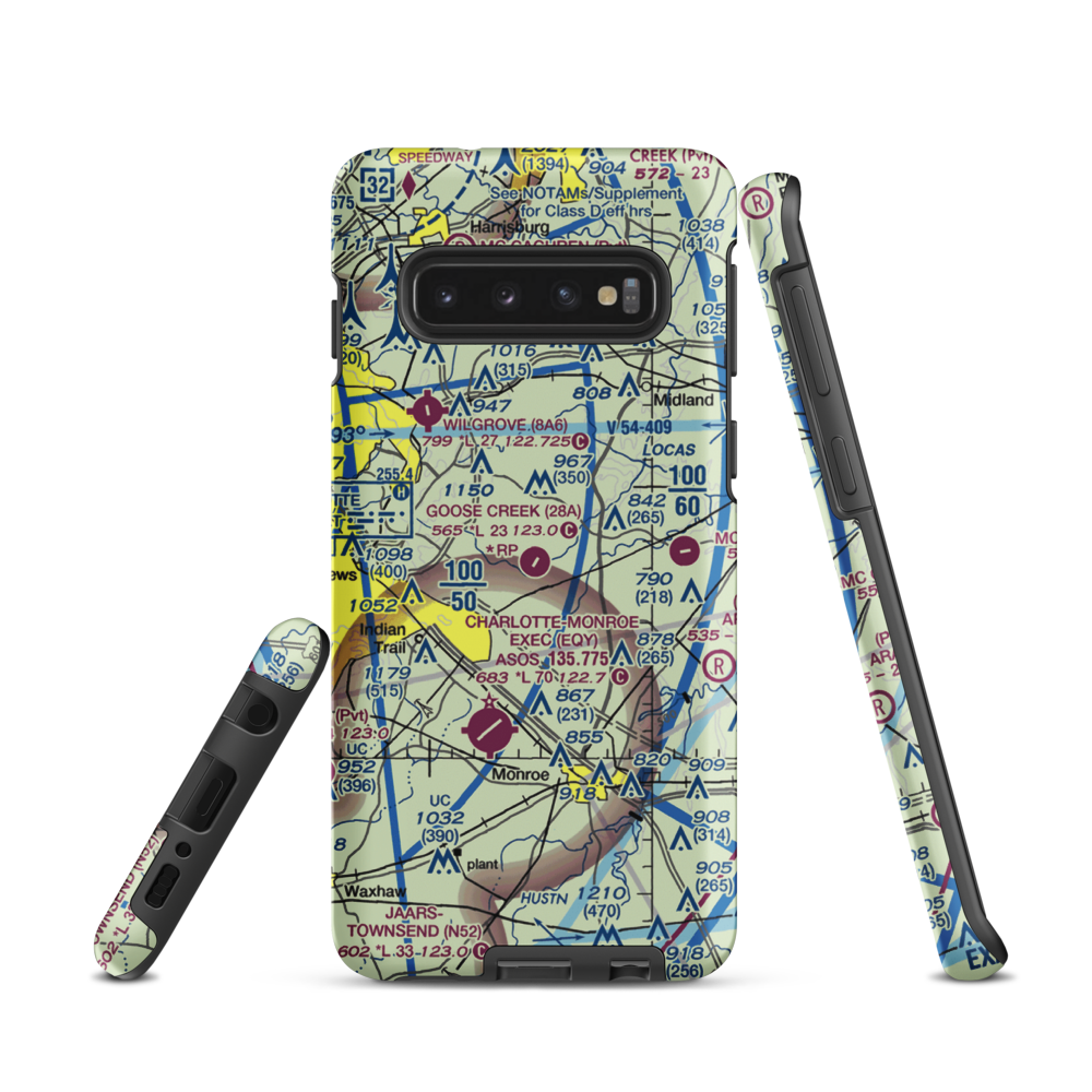 Goose Creek Airport (28A) VFR Sectional Samsung Phone Case Samsung Galaxy S10 model shown