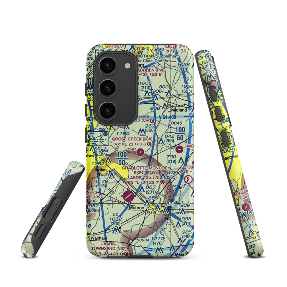 Goose Creek Airport (28A) VFR Sectional Samsung Phone Case Samsung Galaxy S23 model shown