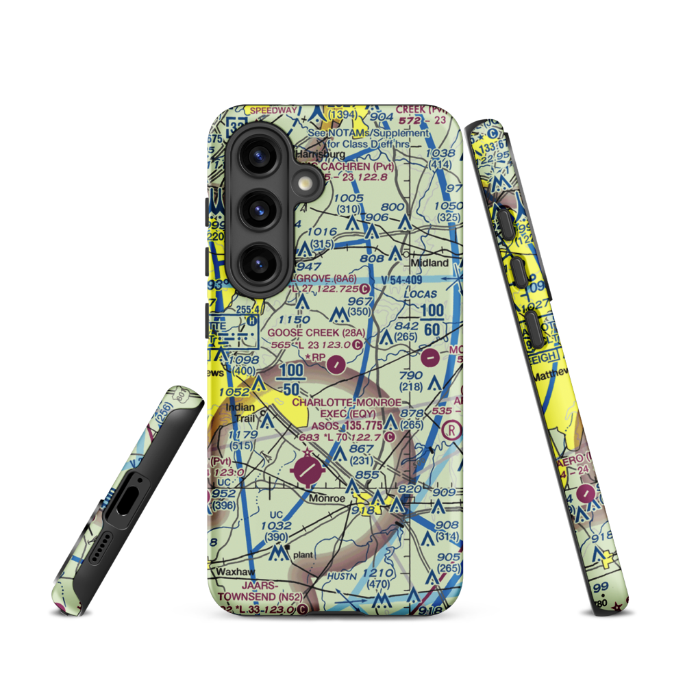 Goose Creek Airport (28A) VFR Sectional Samsung Phone Case Samsung Galaxy S24 model shown