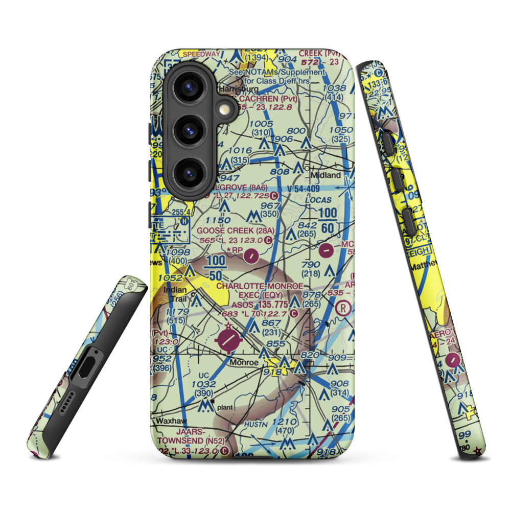 Goose Creek Airport (28A) VFR Sectional Samsung Phone Case Samsung Galaxy S24 Plus model shown