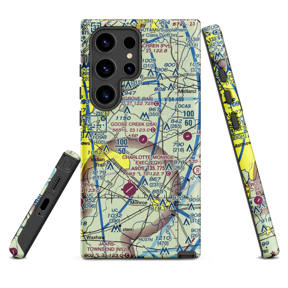 Goose Creek Airport (28A) VFR Sectional Samsung Phone Case Samsung Galaxy S24 Ultra model shown