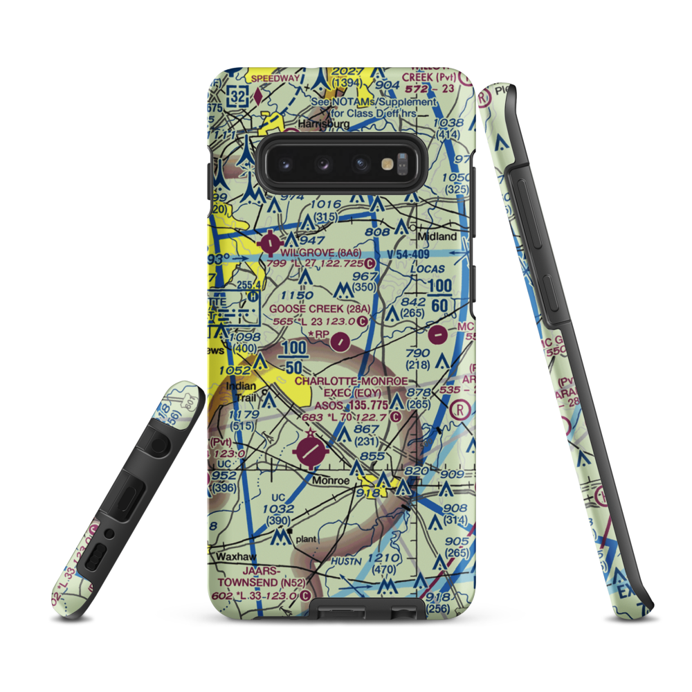 Goose Creek Airport (28A) VFR Sectional Samsung Phone Case Samsung Galaxy S10 Plus model shown