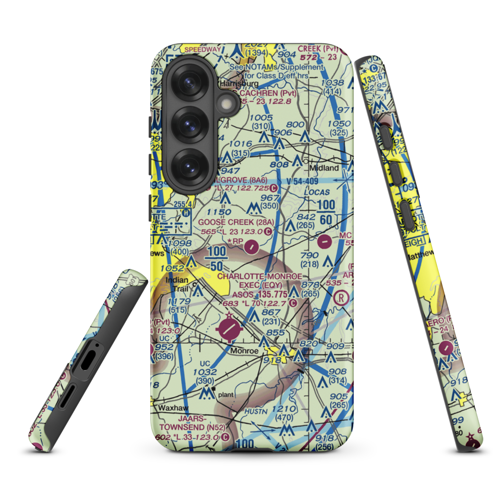 Goose Creek Airport (28A) VFR Sectional Samsung Phone Case Samsung Galaxy S25 Plus model shown