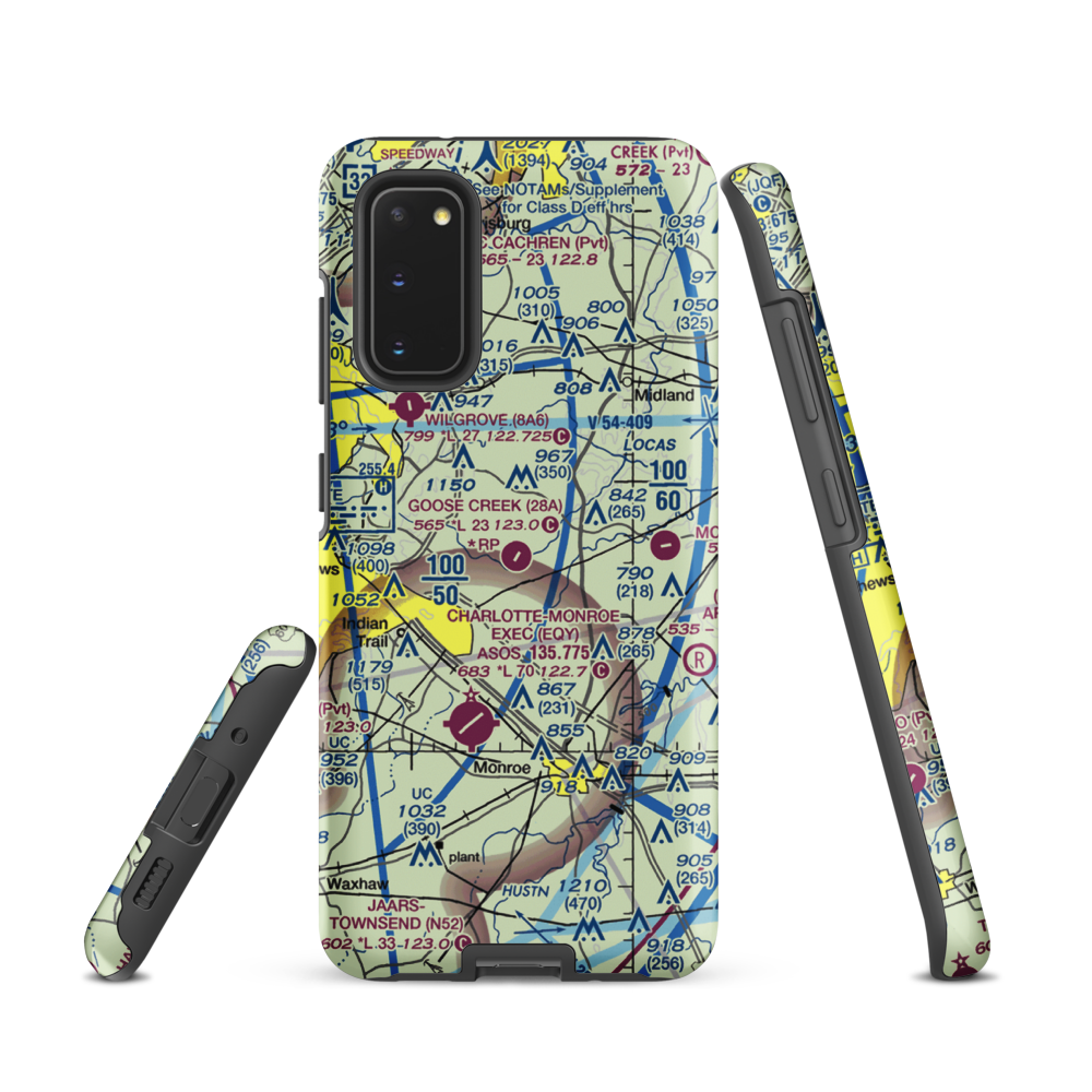 Goose Creek Airport (28A) VFR Sectional Samsung Phone Case Samsung Galaxy S20 model shown