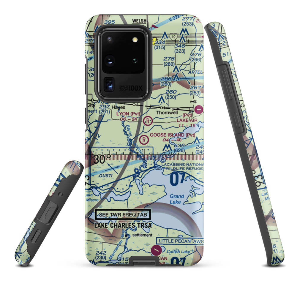 Goose Island Airport (1LA3) VFR Sectional Samsung Phone Case Samsung Galaxy S20 Ultra model shown