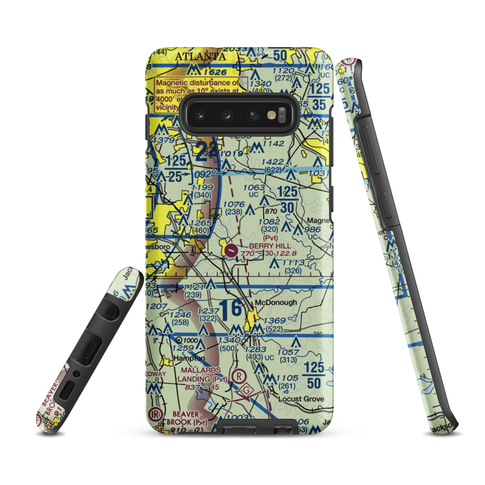 Gorden E Bellah International Airport (4GE2) VFR Sectional Samsung Phone Case Samsung Galaxy S10e model shown