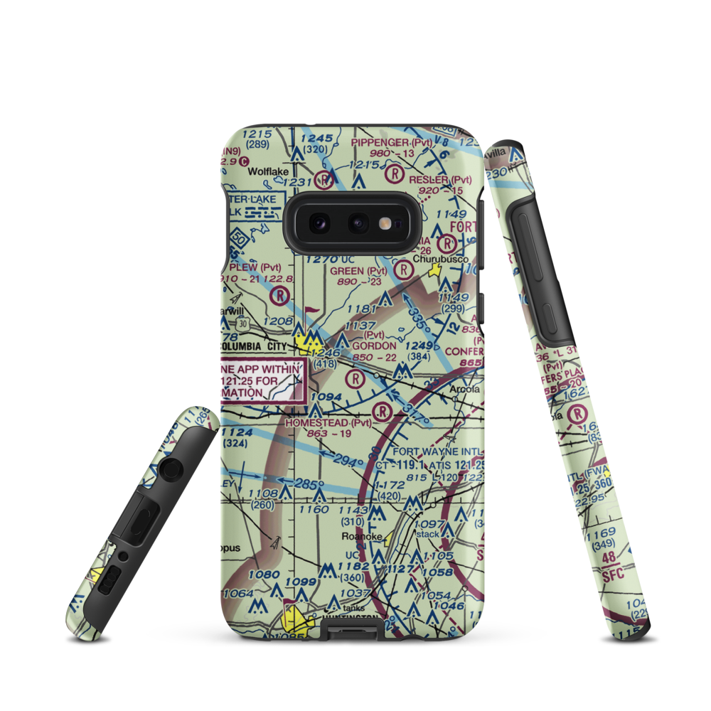 Gordon Airport (09IN) VFR Sectional Samsung Phone Case Samsung Galaxy S10 Plus model shown
