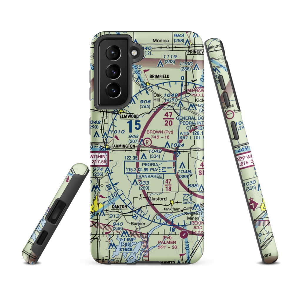 Gordon Brown Airport (5LL5) VFR Sectional Samsung Phone Case Samsung Galaxy S21 FE model shown