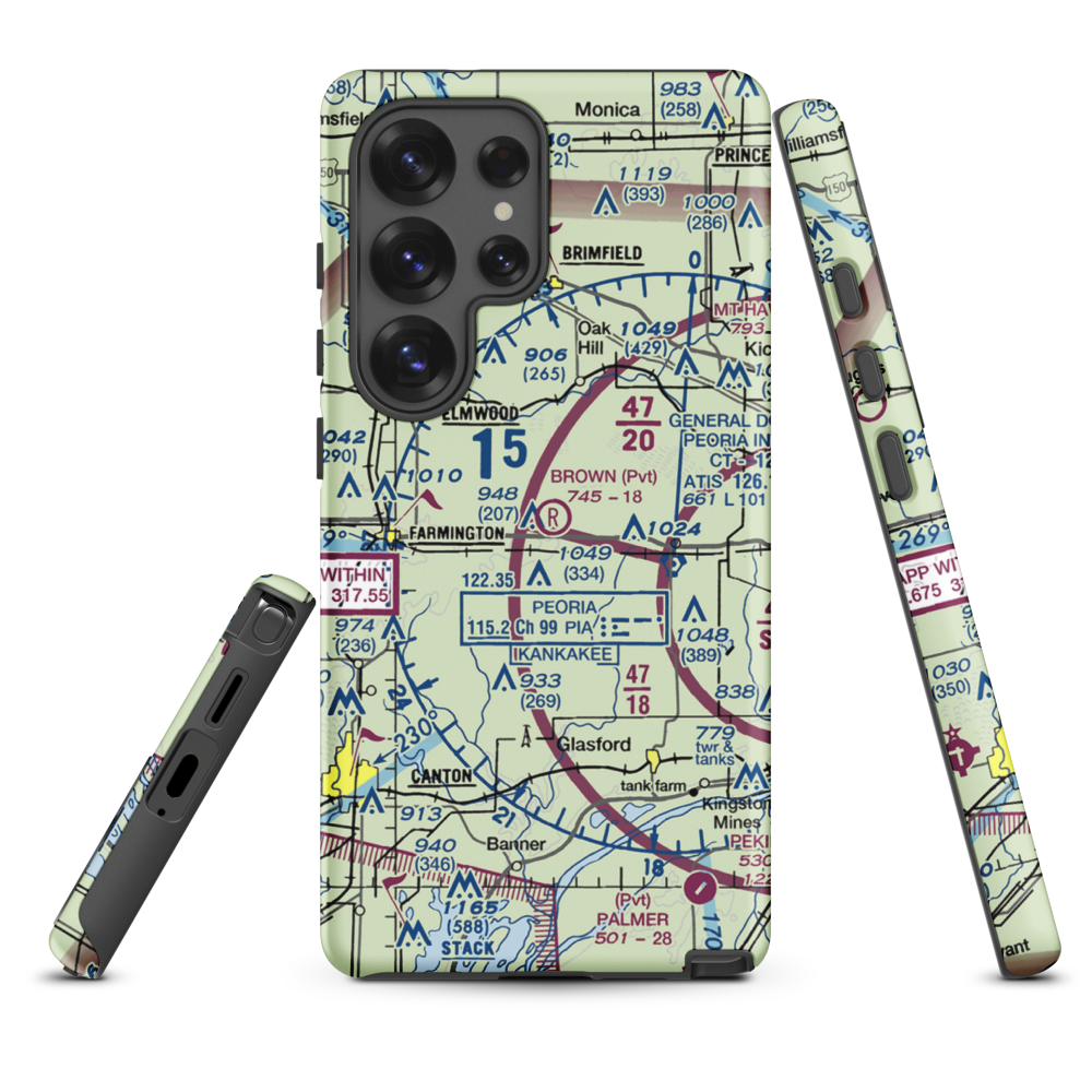 Gordon Brown Airport (5LL5) VFR Sectional Samsung Phone Case Samsung Galaxy S25 Ultra model shown