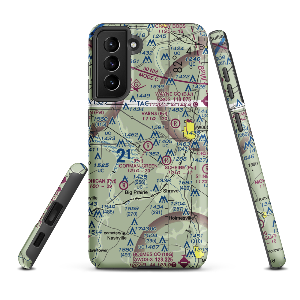 Gorman-Freeman Airport (66OI) VFR Sectional Samsung Phone Case Samsung Galaxy S21 FE model shown