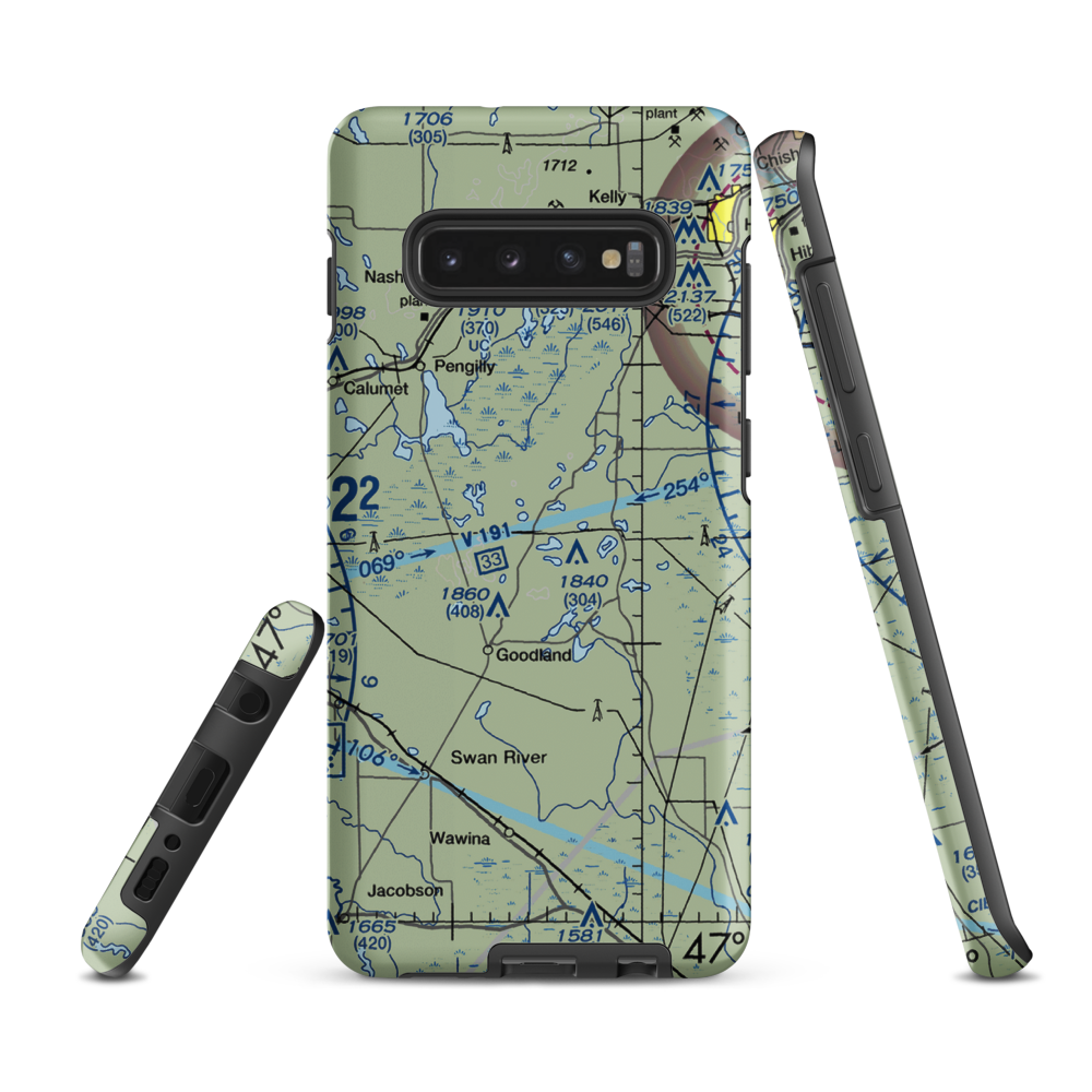Gospel Ranch Airport (MN52) VFR Sectional Samsung Phone Case Samsung Galaxy S10e model shown