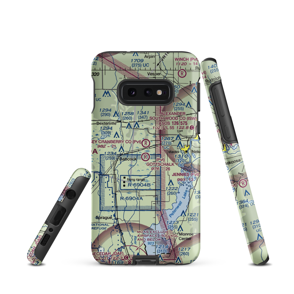 Gottschalk Field (91WI) VFR Sectional Samsung Phone Case Samsung Galaxy S10e model shown