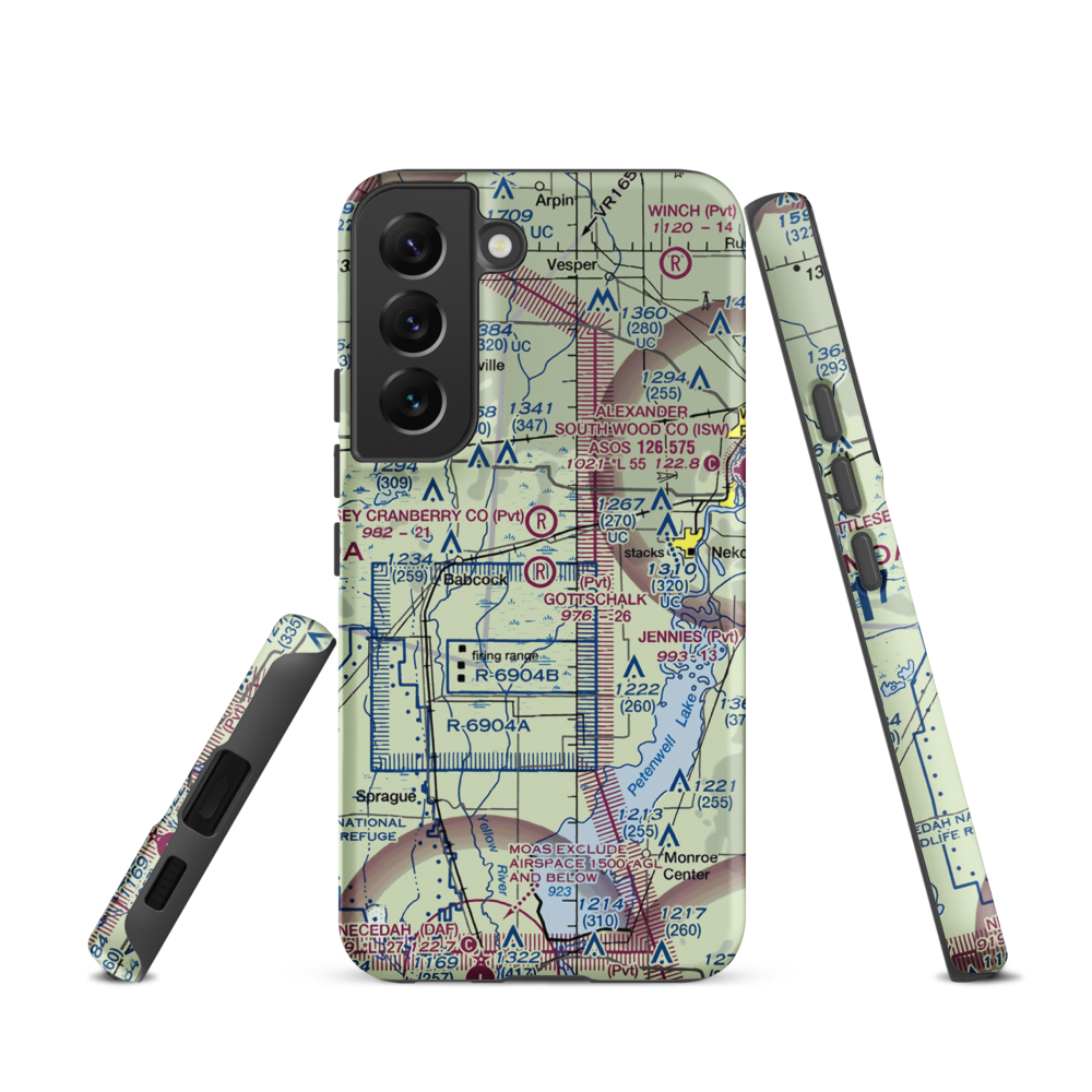 Gottschalk Field (91WI) VFR Sectional Samsung Phone Case Samsung Galaxy S22 model shown